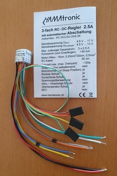 RC-DC-Regler 2.5A 3-fach
